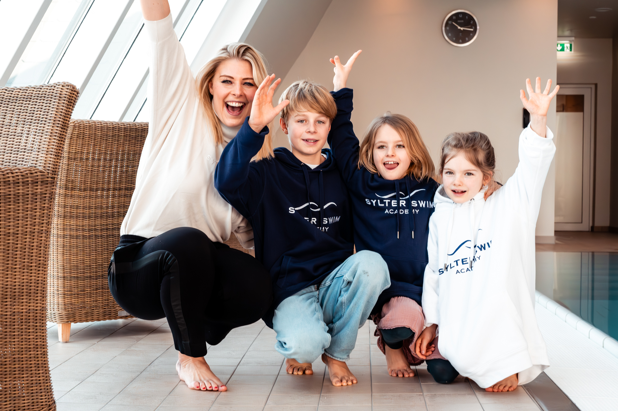 Betreuerin mit Kindern auf Sylt
